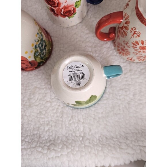 Set of 4 Pioneer Woman Large Country Garden Coffee Mugs /Cups - Picture 10 of 13